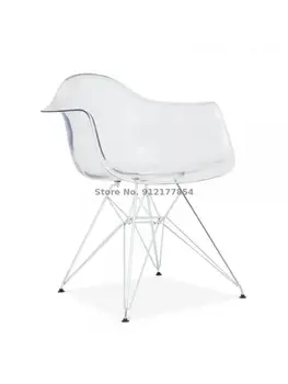 Fotelis Skaidrus Kėdė Akrilo Kristalų Plastiko Valgomojo Kėdė Kavos Kėdė Kūrybos Dizaineris Derybų Kėdė