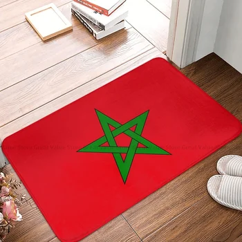 Marokas Vėliavos neslidus Słomianka Unisex Vonia, Virtuvė Kilimėlis Lauko Kilimas Flanelė Modernus Dekoro