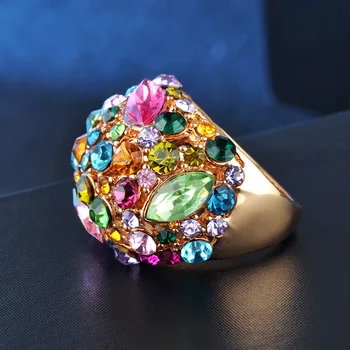 Prabangūs Juvelyrikos Dizaino Derliaus Žiedai Moterims Estetinės Vestuvinį Žiedą, Mada Aksesuarai Pora Žiedas Crystal Papuošalai