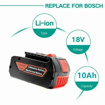 2021 NAUJAS 18V 10A Li-ion Baterija Bosch 18V elektrinių Įrankių Atsarginės 6000mah Nešiojamų Pakeitimo BAT609 Lemputė