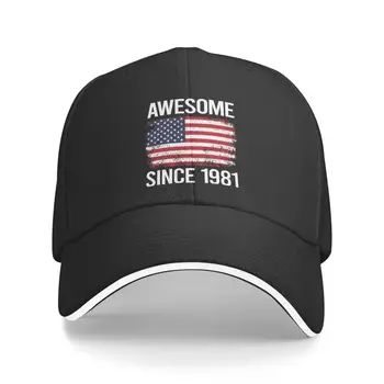 Custom Nuostabus Nuo 1981 m. JAV Vėliava Beisbolo kepuraitę Hip-Hop Moterų, Vyrų Reguliuojamas Tėtis Skrybėlę Rudenį