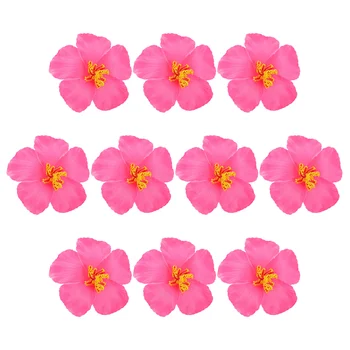 10vnt Havajų Hibiscus Flower Luau Gėlės Dirbtinės Atogrąžų Gėlės, Gėlės už Plaukų Įrašą Vainikas Vynuogių Šalis