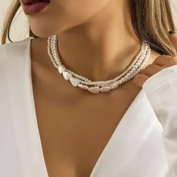 Grandinės Papuošalai, Aksesuarai Lydinio korėjos Stiliaus Choker Moterų Karoliai Baroko Perlas Karoliai Multi-layer Perlų Vėrinį