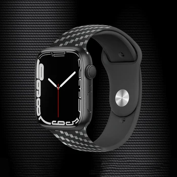 Anglies Pluošto Grūdų Diržu, Apple Watch SE 7 6 5 4 3 2 Smart Watchband Reikmenys iWatch Apyrankę 38MM 40MM 41MM 42MM 44MM