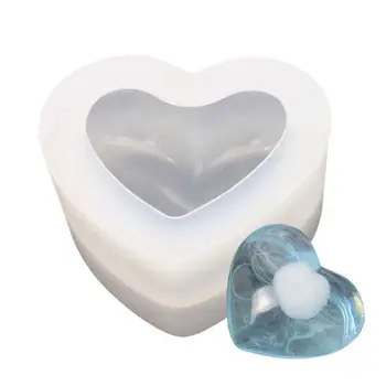 Širdies Muilo Pelėsių 3D Tortas Silikono Formų Epoksidinės Dervos Širdies Pelėsių Širdies Formos Pelėsių Žvakė Vaško Muilas Aromaterapija Pyragas 