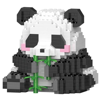 Mini 3D Gyvūnų Huahua Panda Blokai Modelis Micro Plytų Modelis Sumos Švietimo Žaislas Vaikams, Gimtadienio Dovana Mergaitė