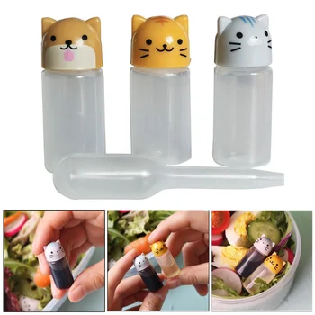 3pcs Mini Pagardų Butelis su Lašintuvu Nešiojamų Mažų Salotų Užpilas Padažas Kečupas Konteinerių Bento Box Prieskonių Laikymo