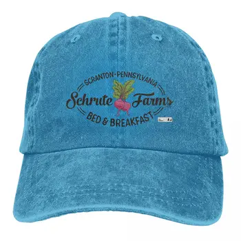 Derliaus Tarnyba Schrute Ūkių Bed & Breakfast Beisbolo Kepurės, Unisex Stiliaus Nelaimę Džinsinio Saulės Bžūp Kelionės Kepurės Kepurės