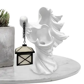 Ragana Žibintai Derliaus LED Dervos Dvasios Statula Apdailos Ragana Statula iš Išorės Kieme ant Vejos ir Sodo Šalis Helovinas Dekoracijas