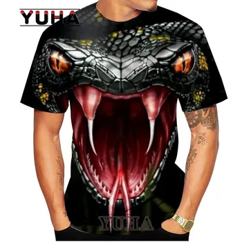 2023 Naujas Įdomus 3d Atspausdintas Gyvatė Modelio vyriški T-shirt Harajuku Hip-hop Trumpas Rankovės Marškinėliai Harajuku T-shirt Vasarą