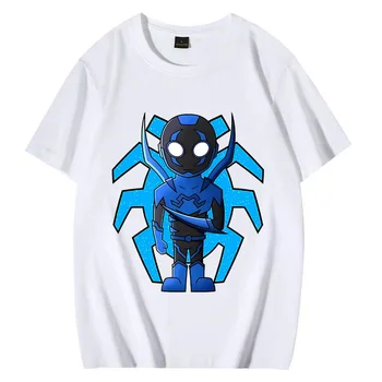 Blue Beetle Anime Grafika T - Shirt Vyrai Moterys ' s Harajuku Animacinių filmų drabužių, Negabaritinių streetwear Trumpas Rankovės Medvilnės Unisex Tee