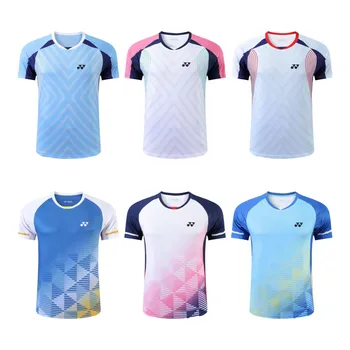 Vyriški T-shirt Greitai džiūsta Moterų Mokymo Badmintono Uniformas, Stalo Tenisas Jersey Atspausdintas T-shirt Berniukų Kvėpuojantis Sportinę aprangą
