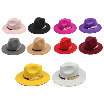 Skrybėlės Moterims Fedoras Moterų Kepurės Kepurės Vyrams Panama Džiazo Kepurės Kaubojaus Skrybėlę Vestuvių Bažnyčioje, Rudenį, Žiemą Šiltą Kepurę