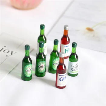 5vnt Lėlių Mini Alaus Butelis Miniatiūriniai Elementai Gerti Korėja Sake BJD Lėlės Namas Baras Priedai Papuošalų Fotografijos Rekvizitai