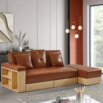 Modernus Daugiafunkcinis Sofa-lova,Su talpinimo Ir Stalčių, O Laikymo Sofa Rankos Gali Būti Naudojami Kaip Arbatos Lentelę Ir Pedalas