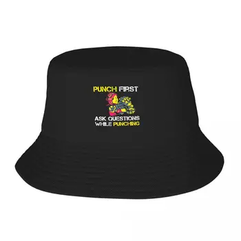 Punch Pirmas užduoda Klausimus, O Bokso Legendos Vi, juokingi marškinėliai Kibiro Kepurę Vyrų Rutulio Bžūp Žvejybos Kepurės Prabanga Moteris Skrybėlę vyriški