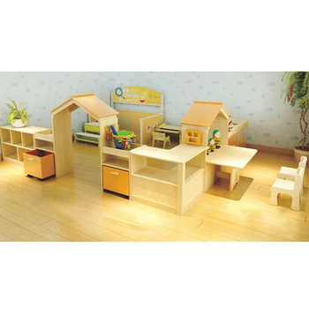 Vienos stiliaus multi-funkcinis derinys vaikų gyvenimo kambario baldai, mediniai laikymo spintos