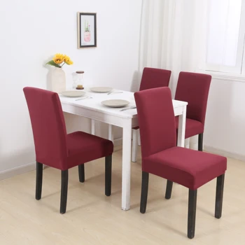 Vyno Raudona Fundas protectoras para sillas de comedor cubiertas extraíbles lavables Nr. impermeables para cocina Hotel y banquete