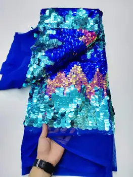 Deluxe bluie Afrikos Nėrinių 2023 Aukštos kokybės prancūzų 3D Didelės china Nigerijos akių nėrinių audinio vestuvės dress YYZ829